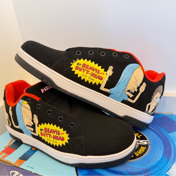 NIB HEELYS SPLIT BEAVIS & BUTTHEAD DO HEELYS CONVERTIBLE SKATE SHOE / DEADSTOCK! - Picture 3 of 15